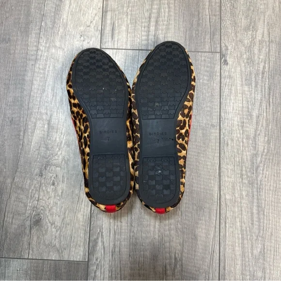 Birdies Animal Print Loafers with Vibrant Red Lining - Picture 5 of 7